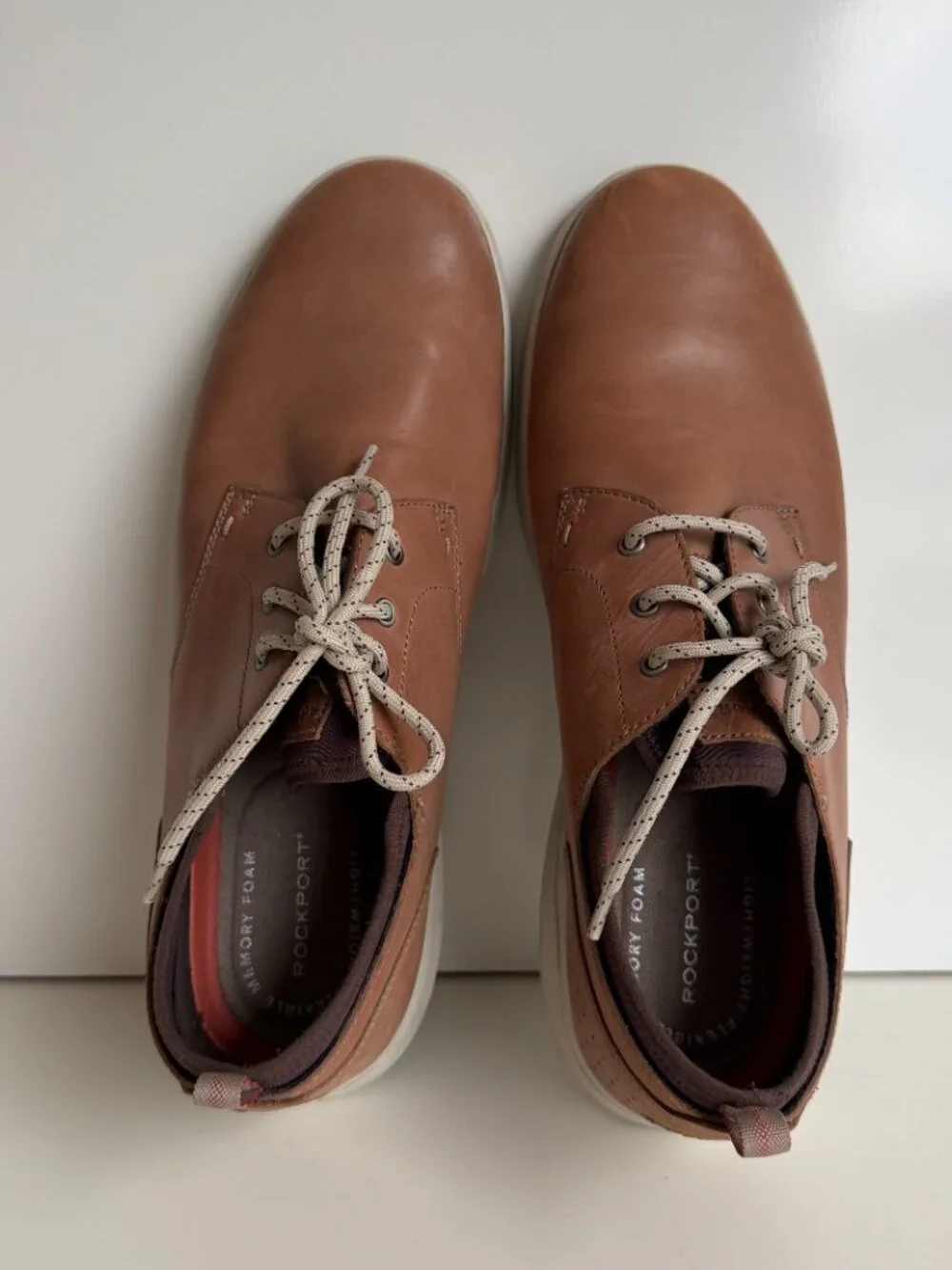 Rockport Zaden Men’s Sneakers Brown Leather Size 13